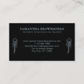 Blauwe zwarte oceaan Nautical Jellyfish Visitekaartje (Achterkant)