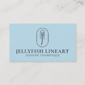 Blauwe zwarte oceaan Nautical Jellyfish Visitekaartje (Voorkant)