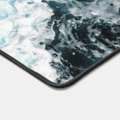 Blauwe zwarte oceaangolven bureaumat (Hoek)