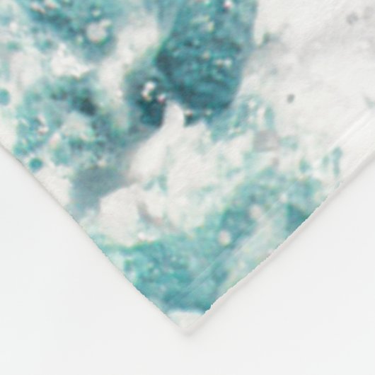 Blauwe zwarte oceaangolven Hawaii Fleece Deken (Hoek)