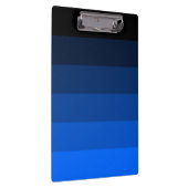 Blauwe zwarte ombre Stripes Klembord (Rechts)