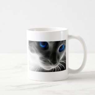 Blauwe zwarte ooien en witte katjes koffiemok