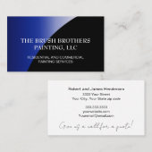Blauwe zwarte professionele verf visitekaartje (Voorkant / Achterkant)