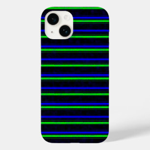 Blauwe zwarte regenboogstrips Case-Mate iPhone case