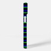 Blauwe zwarte regenboogstrips Case-Mate iPhone case (Achterkant / Rechts)