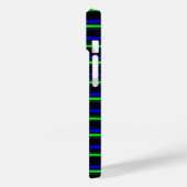 Blauwe zwarte regenboogstrips Case-Mate iPhone case (Achterkant / Links)