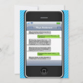 Blauwe/zwarte Smart Phone feestdag Kaart (Voorkant)