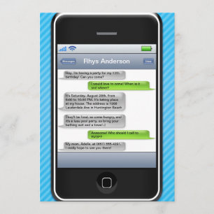 Blauwe/zwarte Smart Phone feestdag Kaart