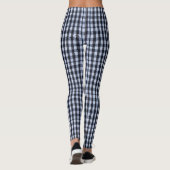 Blauwe/zwarte speldenvrouwen Leggings (Achterkant)