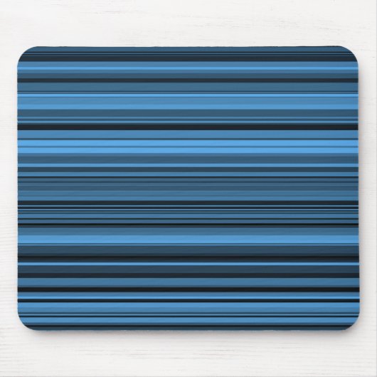 Blauwe zwarte strepen muismat (Voorkant)