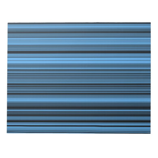 Blauwe zwarte strepen notitieblok (Voorkant)