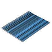 Blauwe zwarte strepen notitieboek (Linkerzijde)