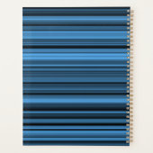 Blauwe zwarte strepen planner (Achterkant)