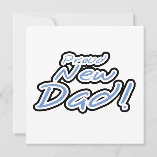 Blauwe/zwarte tekstgroep Nieuwe pap-cadeaus (Voorkant)