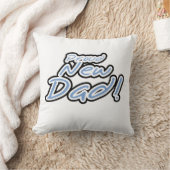 Blauwe/zwarte tekstgroep Nieuwe pap-cadeaus Kussen (Deken)