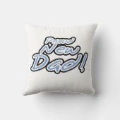 Blauwe/zwarte tekstgroep Nieuwe pap-cadeaus Kussen (Achterkant)