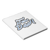 Blauwe/zwarte tekstgroep Nieuwe pap-cadeaus Notitieblok (Schuin)