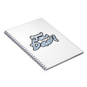 Blauwe/zwarte tekstgroep Nieuwe pap-cadeaus Notitieboek (Rechterzijde)