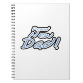 Blauwe/zwarte tekstgroep Nieuwe pap-cadeaus Notitieboek (Voorkant)