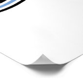 Blauwe/zwarte tekstgroep Nieuwe pap-cadeaus Poster (Hoek)