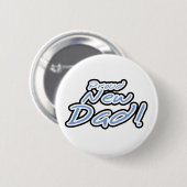 Blauwe/zwarte tekstgroep Nieuwe vader Ronde Button 5,7 Cm (Voorkant /achterkant)