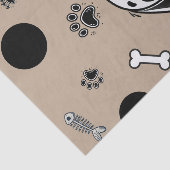 Blauwe & Zwarte Visbotten Hond Puppy Honden Verjaa Tissuepapier (Detail)