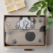 Blauwe & Zwarte Visbotten Hond Puppy Honden Verjaa Tissuepapier (Geschenk)