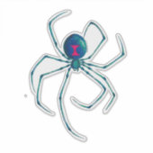 Blauwe zwarte weduwe spin sticker (Voorkant)