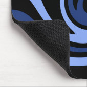 Blauwe zwarte werveling muismat (Hoek)