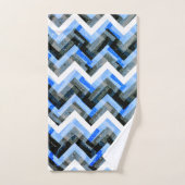 Blauwe zwarte witte kaas getextureerd bad handdoek (Handdoek)