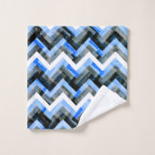 Blauwe zwarte witte kaas getextureerd bad handdoek (Wasdoekje)