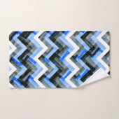 Blauwe zwarte witte kaas getextureerd bad handdoek (Handdoek)