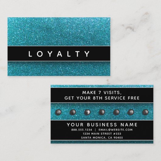 Blauwe zwarte witte makreel artistieke haarsalon afsprakenkaartje (Voorkant / Achterkant)