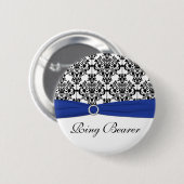 Blauwe zwarte witte roestrootdrager ronde button 5,7 cm (Voorkant /achterkant)