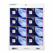 BLAUWE ZWARTE ZEELKAMASK, SQUARE MONOGRAM ETIKET (Full Sheet)