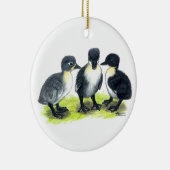 Blauwe Zweedse Eendjes Keramisch Ornament (Rechts)
