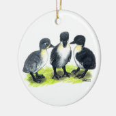Blauwe Zweedse Eendjes Keramisch Ornament (Links)