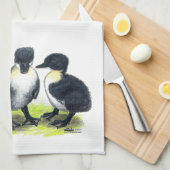 Blauwe Zweedse Eendjes Theedoek (Quarter Fold)