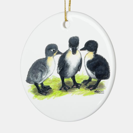 Blauwe Zweedse kuipen Keramisch Ornament (Links)