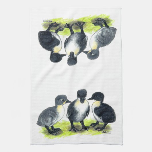 Blauwe Zweedse kuipen Theedoek (Verticaal)