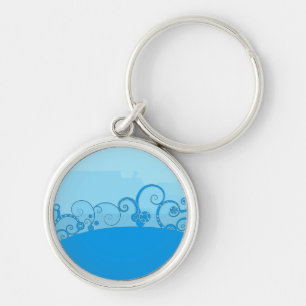 blauwe zweepse fantasieketen sleutelhanger