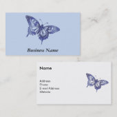  blauwe zweepstaartvlindermozaïek visitekaartje (Voorkant / Achterkant)