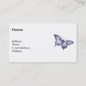  blauwe zweepstaartvlindermozaïek visitekaartje (Achterkant)