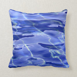Blauwe zwembad kussen
