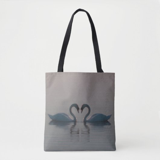 Blauwe zwemmen moeten liefdeshart zijn op water tote bag (Voorkant)