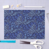 Blauwe Zwemmende Oceaanvis - Donker Tissuepapier (Craft)