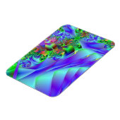 Blauwe zwijn met Abstracte kleurrijke flora Magneet (Linkerzijde)