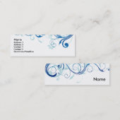 Blauwe zwijn mini visitekaartje (Voorkant / Achterkant)