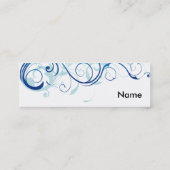 Blauwe zwijn mini visitekaartje (Achterkant)