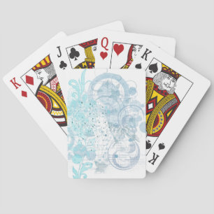 Blauwe zwijn pokerkaarten